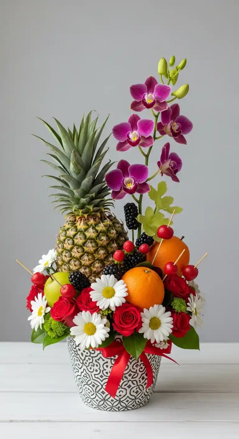 The Art of Combining Fruits and Flowers