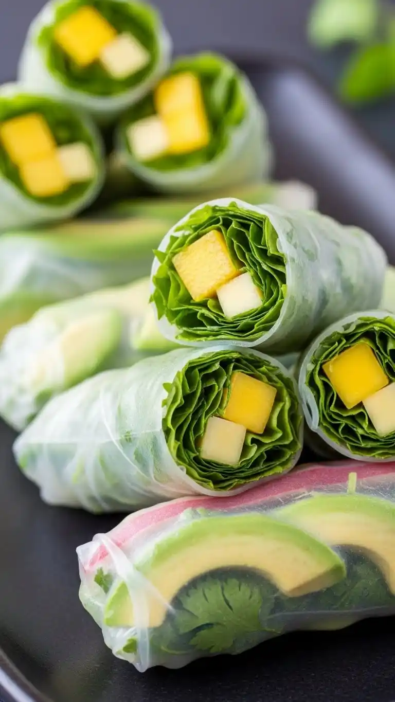 11. Avocado and Mango Summer Rolls
