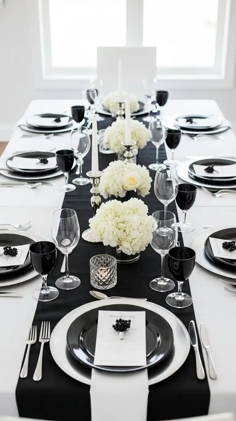 11. Elegant Black and White Contrast