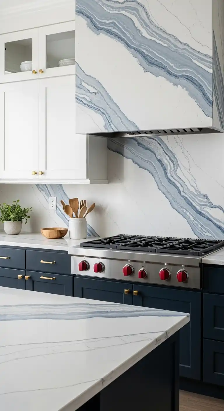 11. Matching Backsplash And Counter For Seamless Flow
