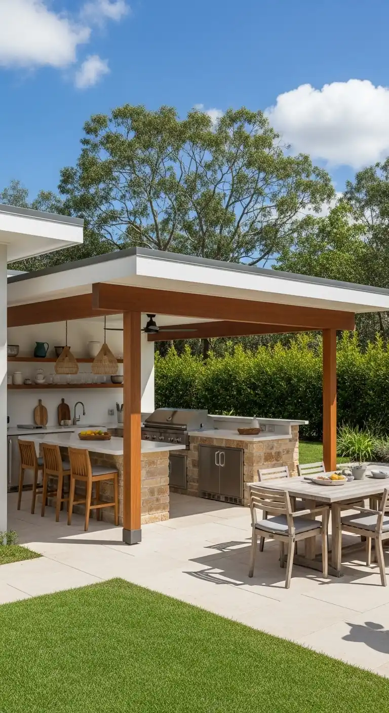 11. Open Air Cooking Layout for Breezy Backyards