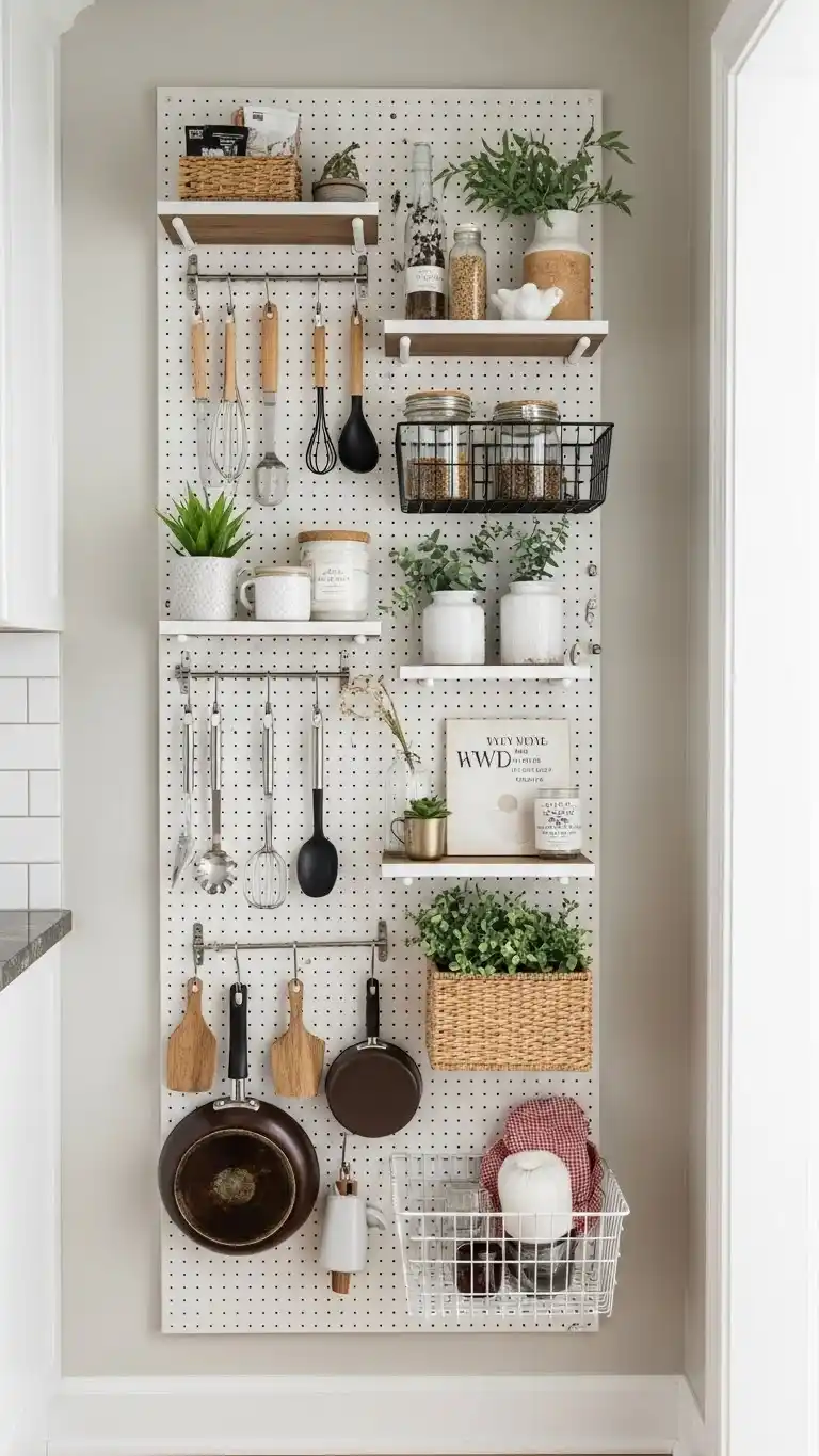 12. Pegboard Organization Wall