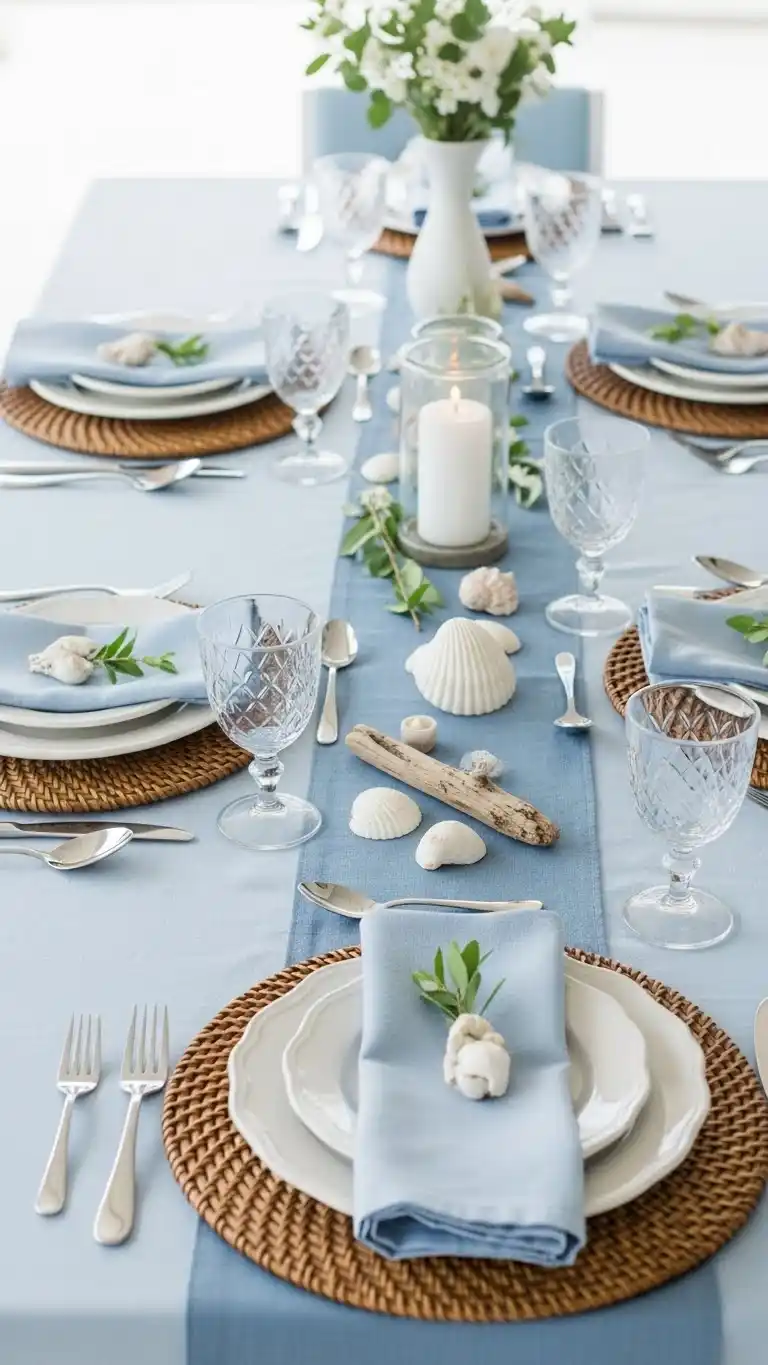 13. Coastal Blue and White Theme