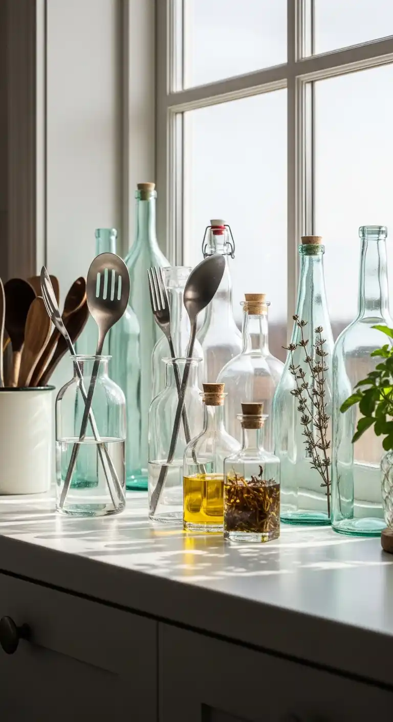 13. Decorative Glass Bottles