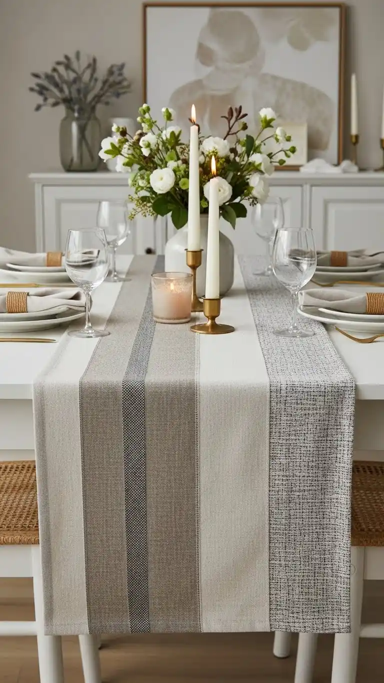 14. Fabric Table Runners for Added Warmth