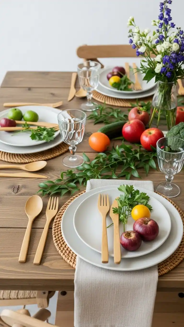 15. Eco-Friendly Natural Tablescape