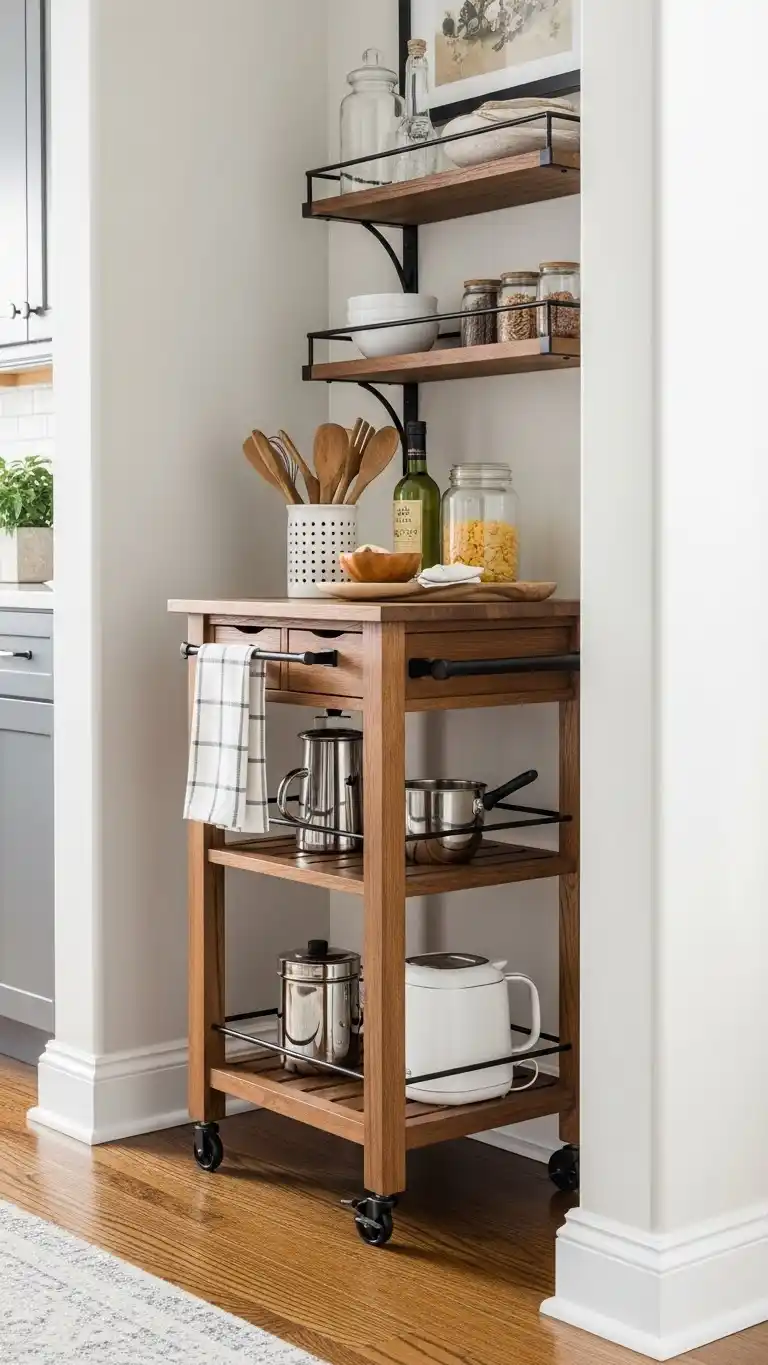 16. Small Rolling Bar Cart or Island