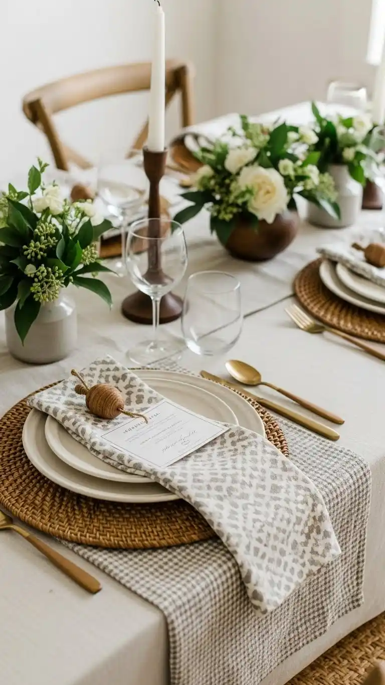 16. Textured Linen Focused Tablescape
