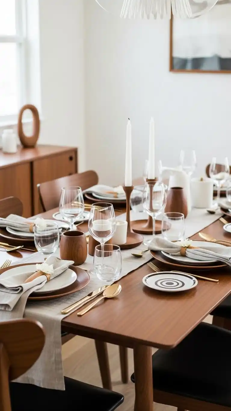 17. Mid-Century Modern Table Setting