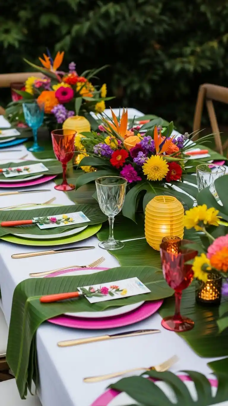 19. Tropical Island Dinner Setting