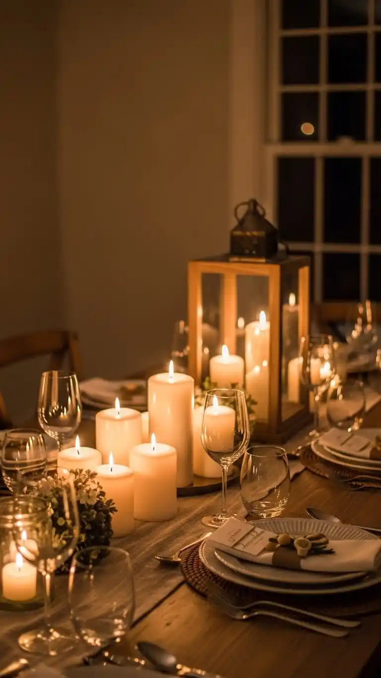 2. Candlelit Glow for an Intimate Atmosphere