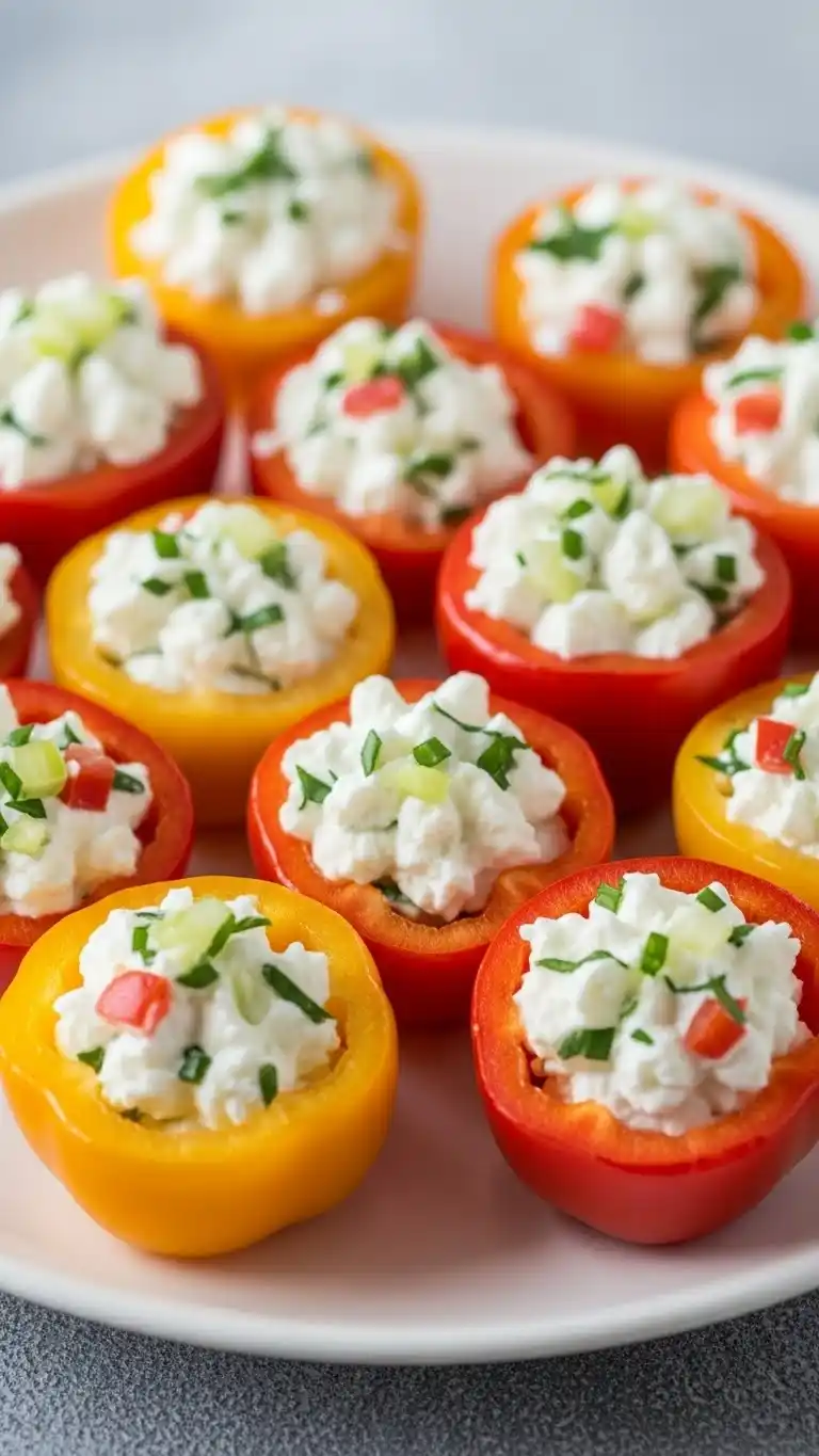 2. Stuffed Mini Bell Peppers with Herbed Cream Cheese