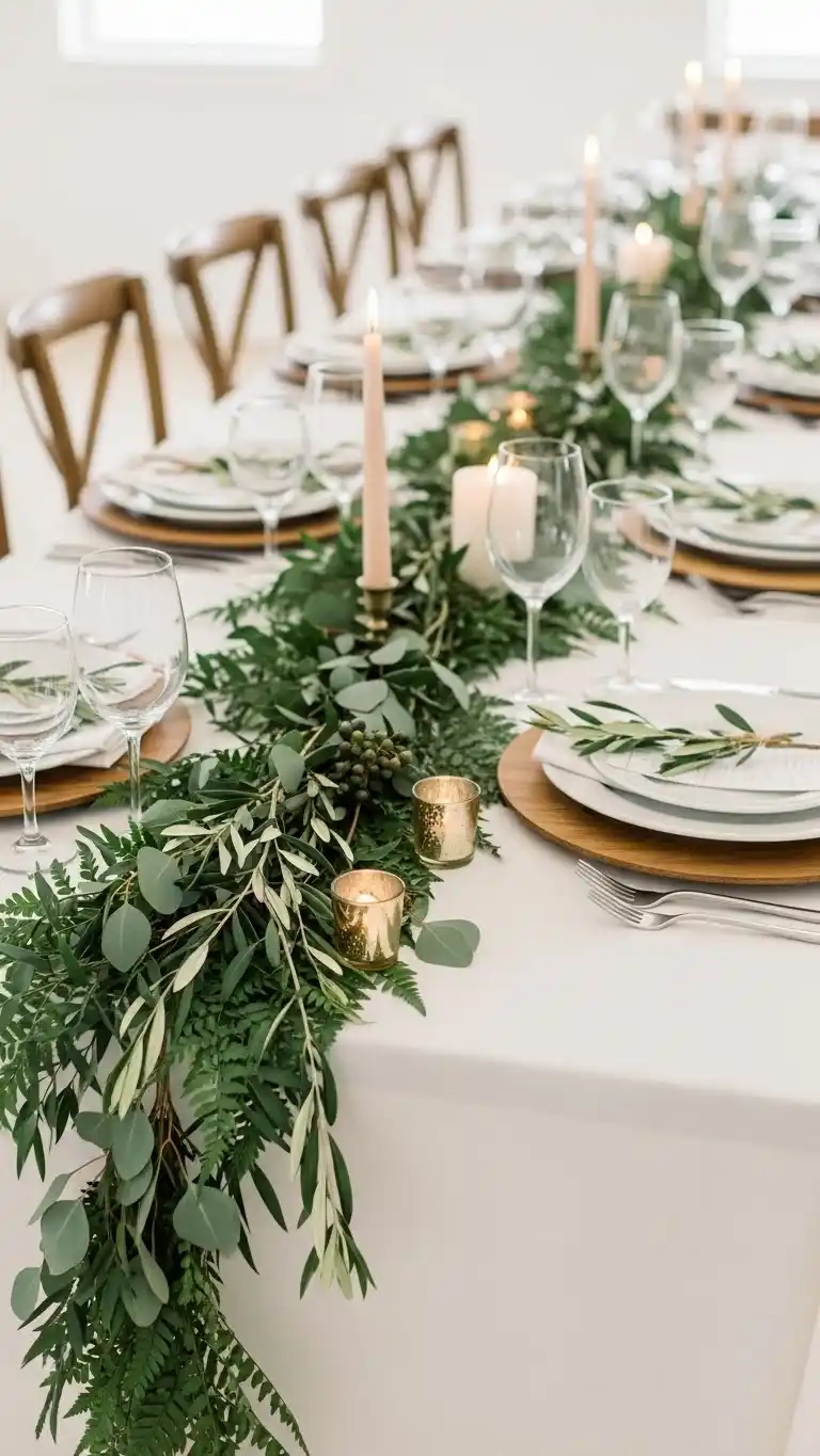 2. Use Greenery Garlands to Bring Natural Warmth