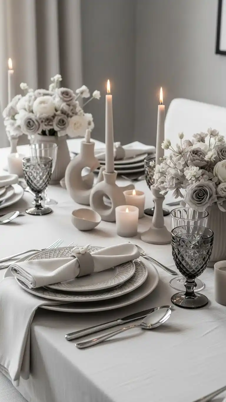20. Monochromatic Elegant Table Design