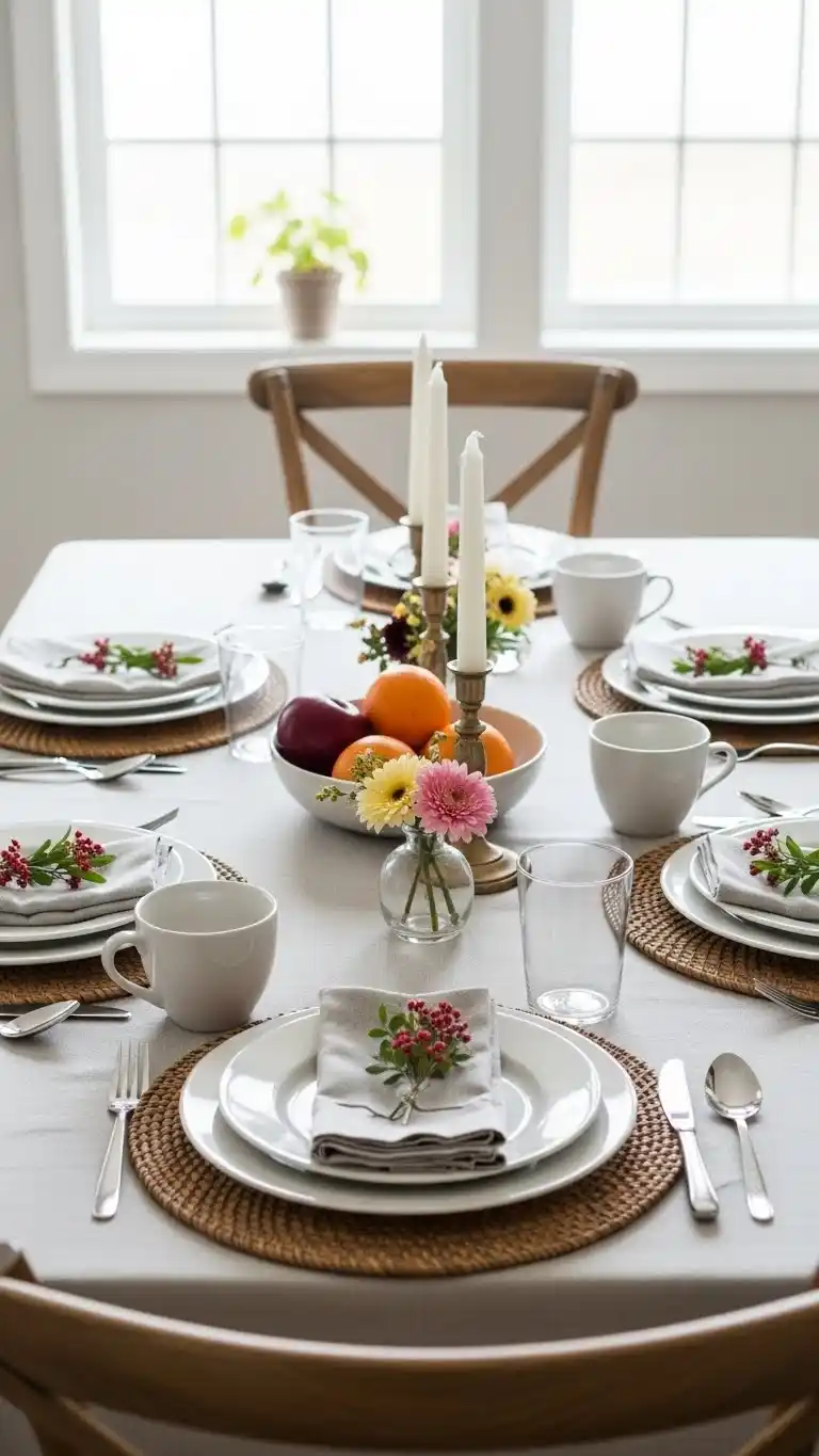21. Casual Family-Friendly Dinner Table