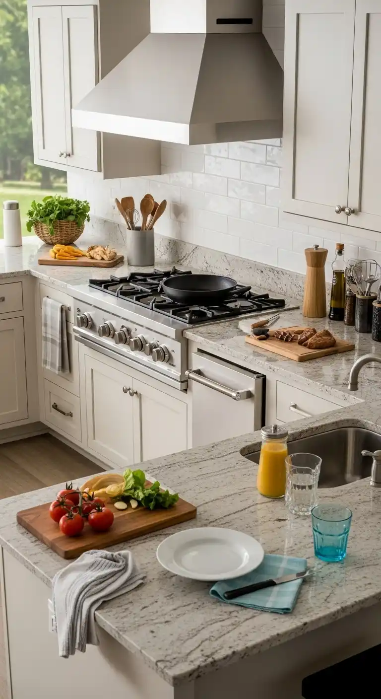 21. Multi-Zone Cooking Layout for Organized Workflow