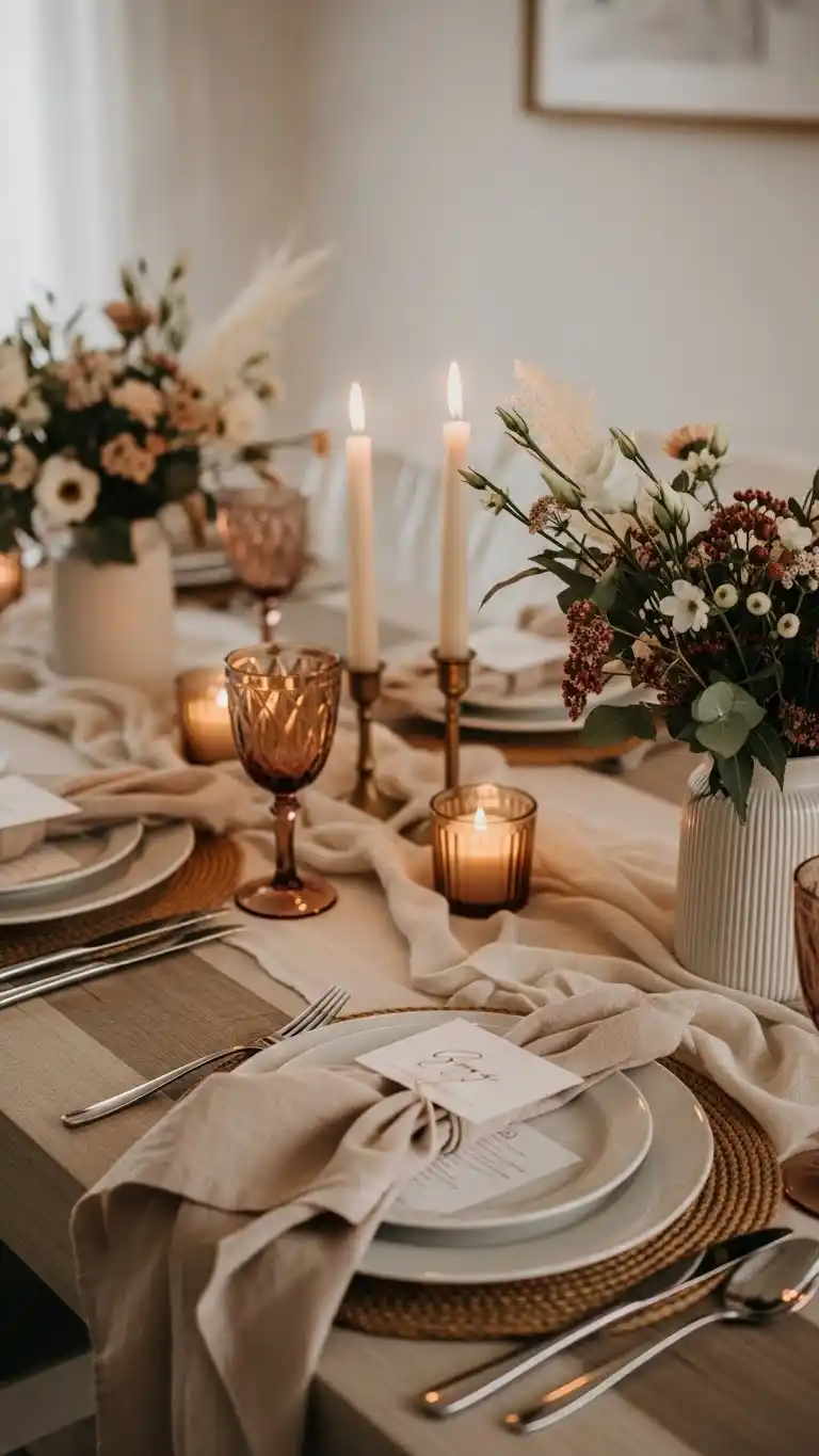 23. Cozy Intimate Dinner Setting