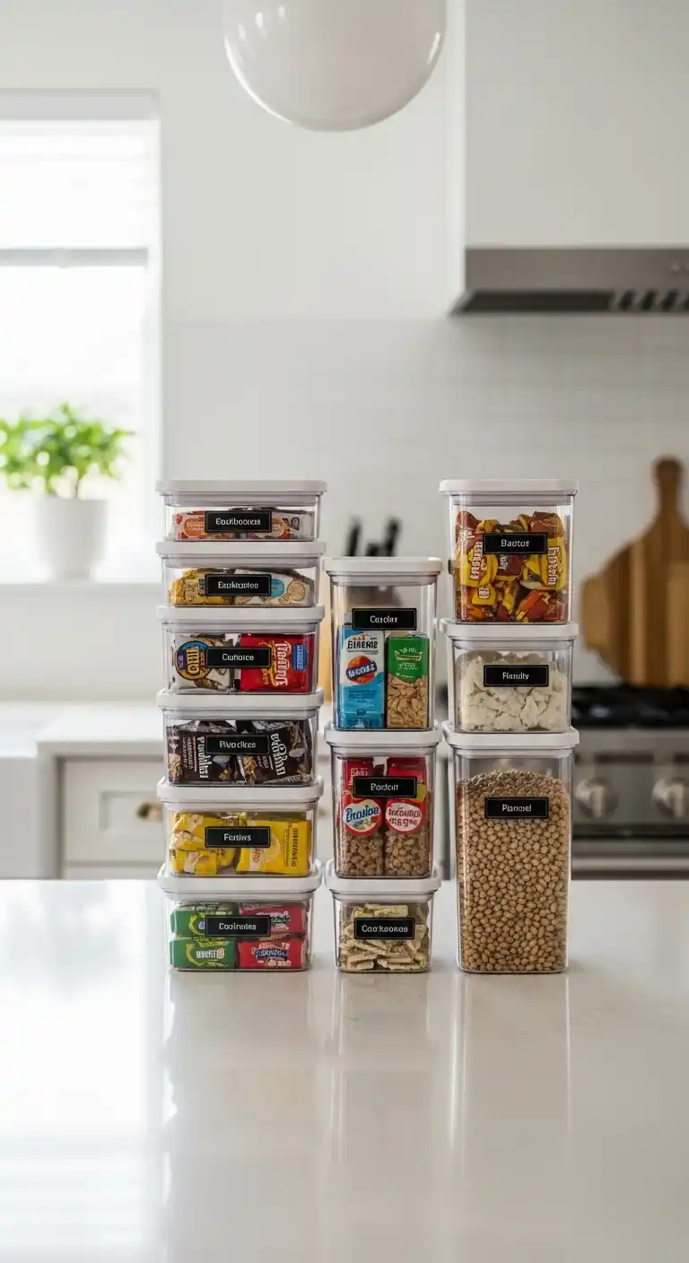 24. Use Stackable Containers For Storage