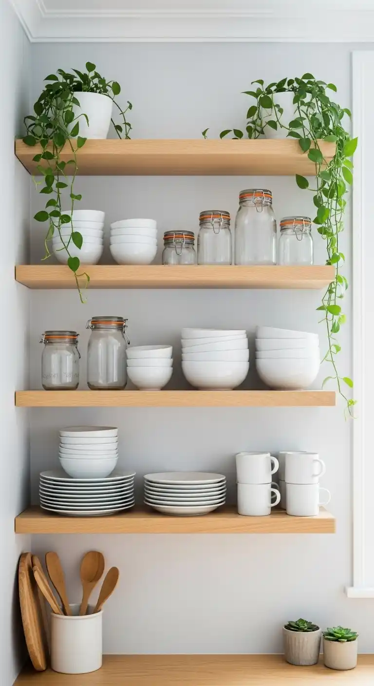 3. Open Shelving Display