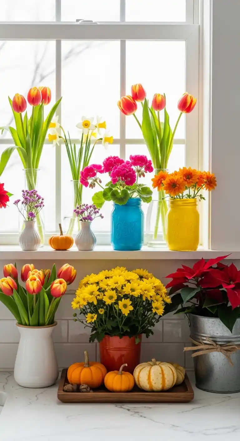 3. Seasonal Flower Display