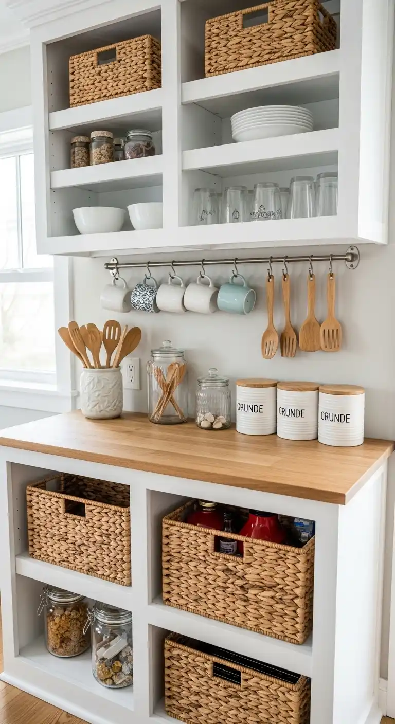 4. Functional Storage Friendly Breakfast Bar Styling