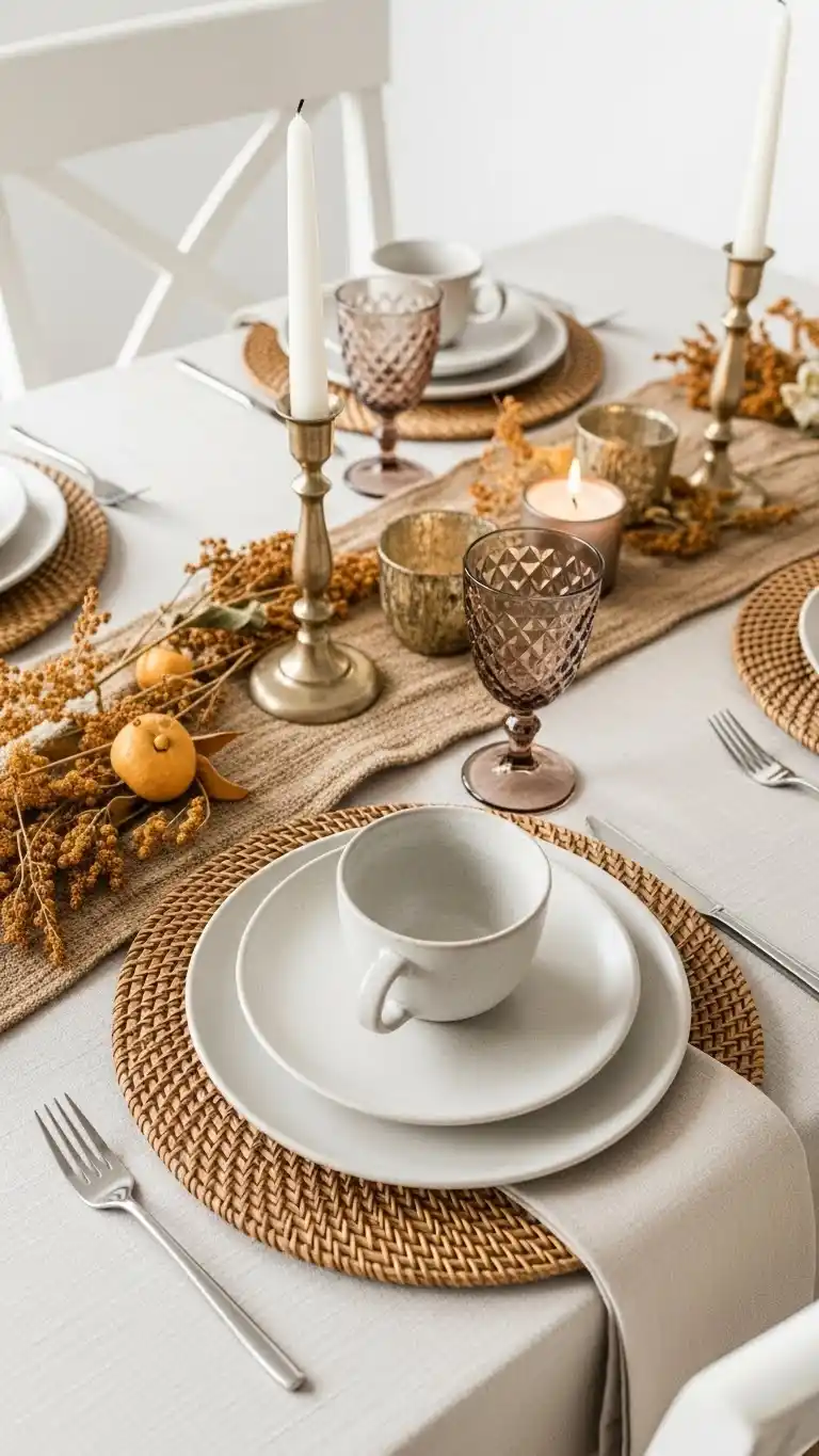 4. Incorporate Textured Chargers for a Polished Setting