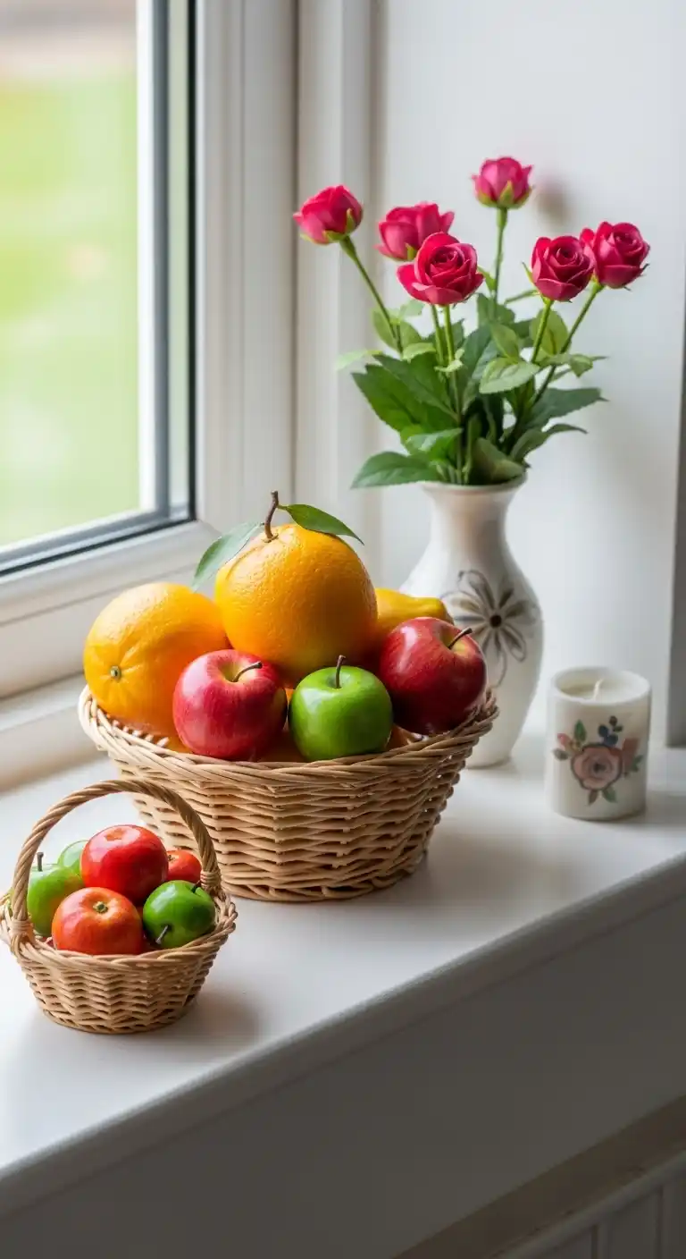 4. Miniature Fruit Basket Decor
