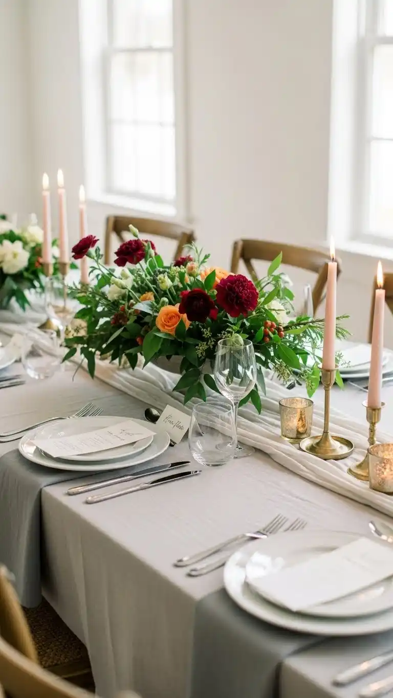 5. Style a Low Centerpiece for Comfortable Conversation