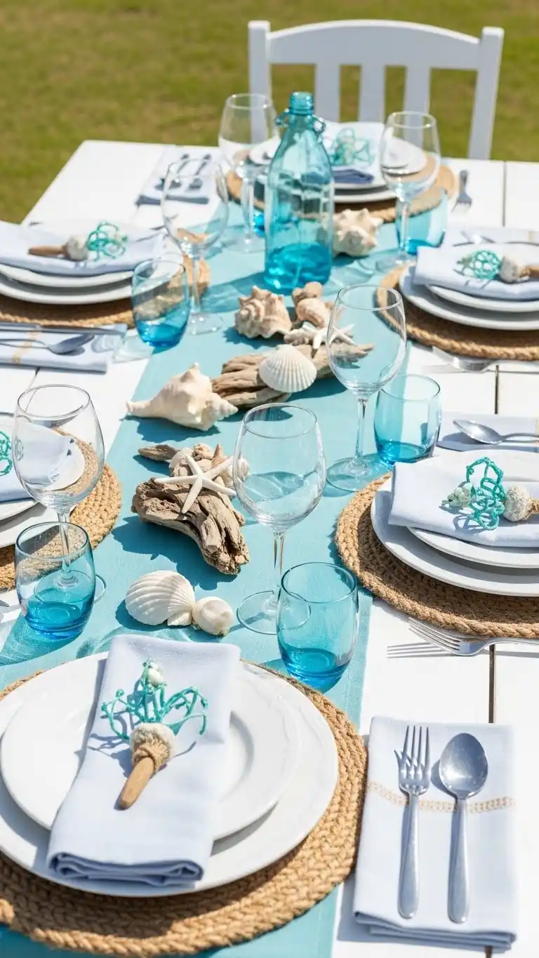 6. Coastal-Inspired Summer Tablescape