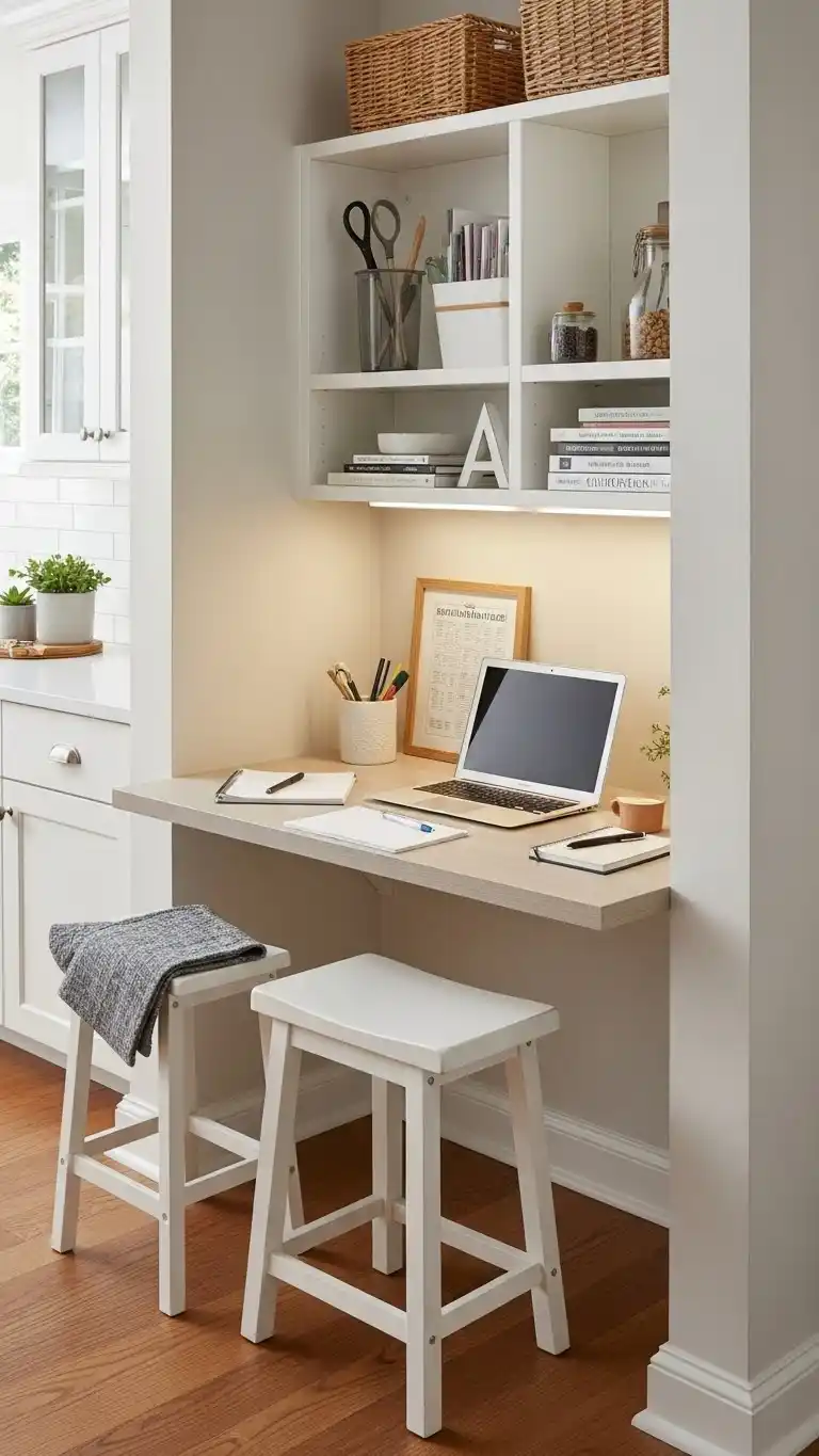 6. Floating Desk Workspace
