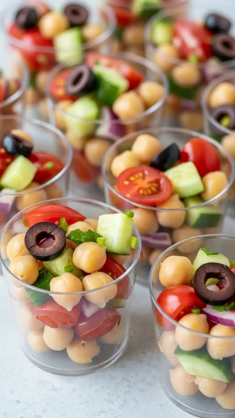 6. Mediterranean Chickpea Salad Cups