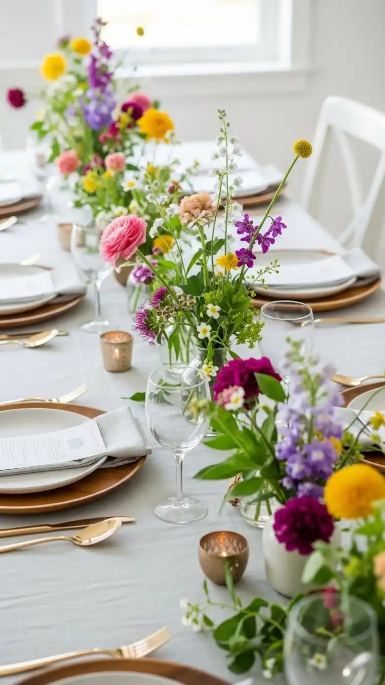 7. Garden Party with Fresh Flowers