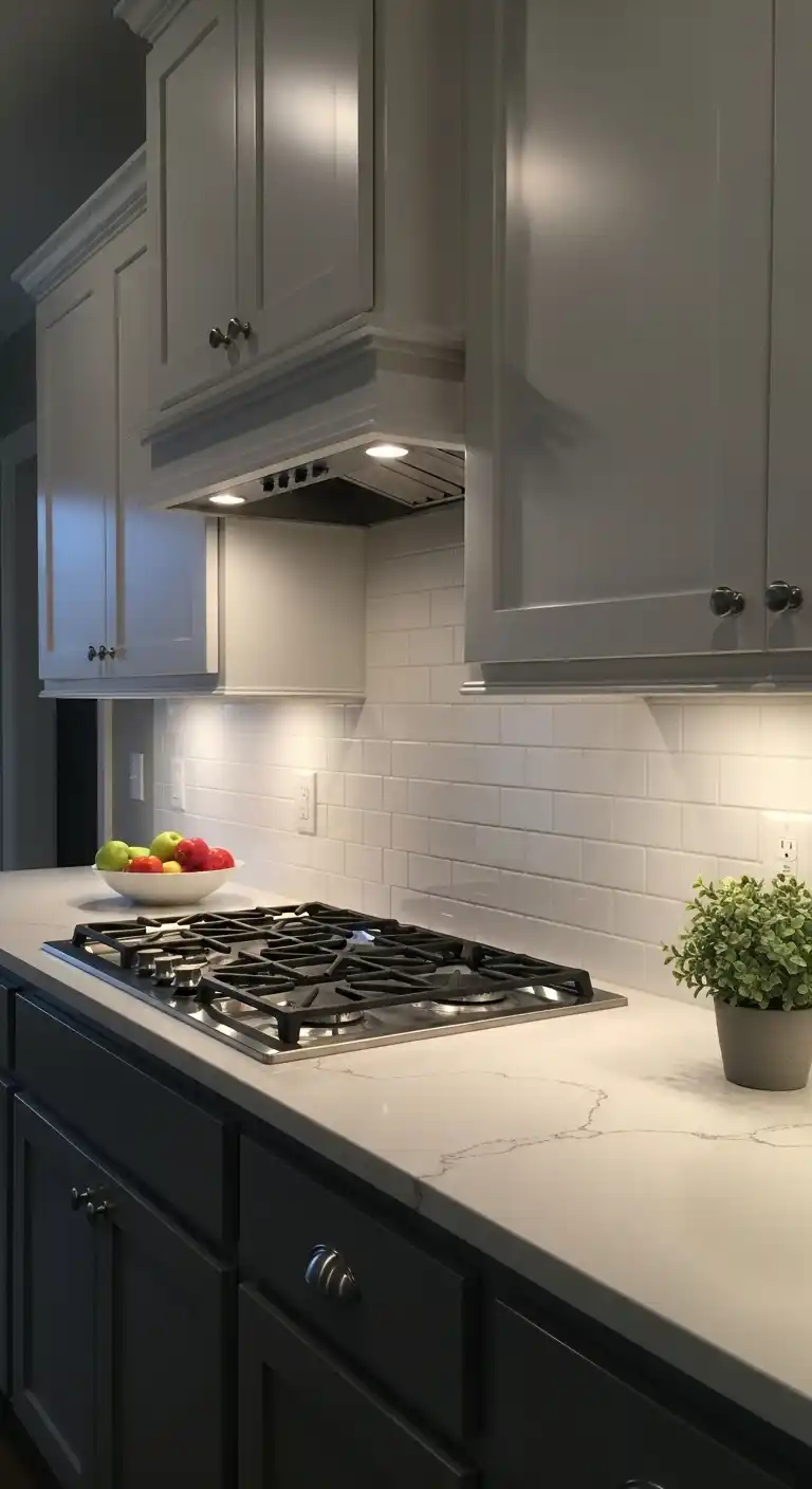 7. Install Under Cabinet Lighting For A High End Look