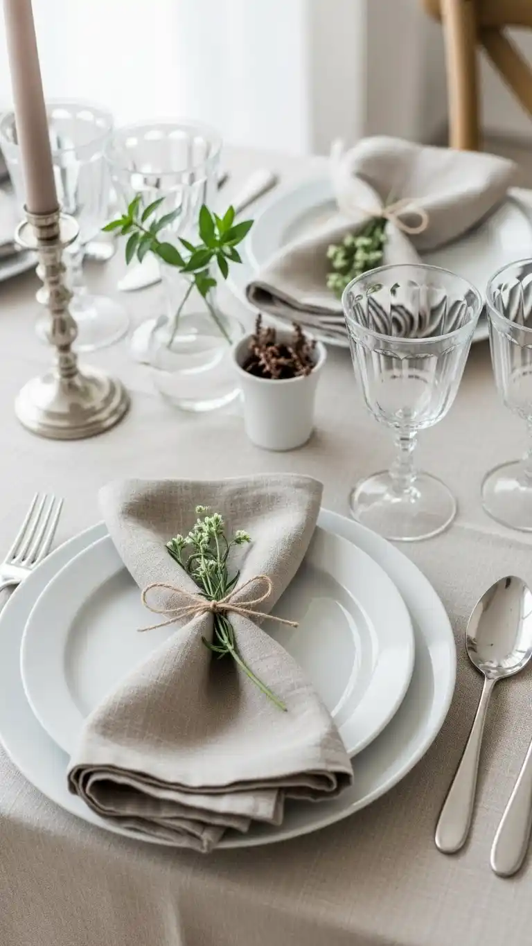 7. Linen Napkins for a Soft Textural Touch