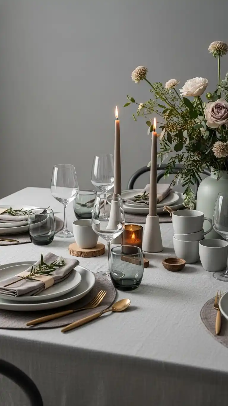 8. Muted Color Themes for a Modern Dining Style