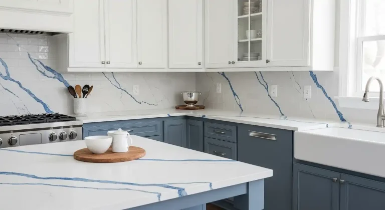 Quartz Countertops With Blue Veins Ideas