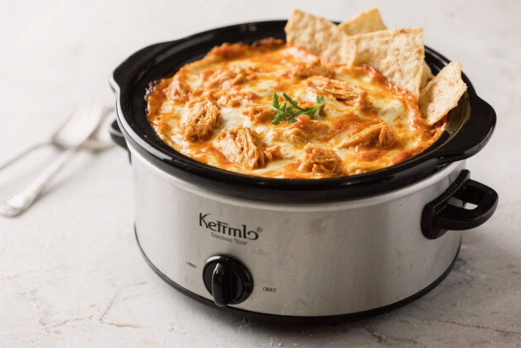 Best Ever Crockpot Buffalo Chicken Dip
