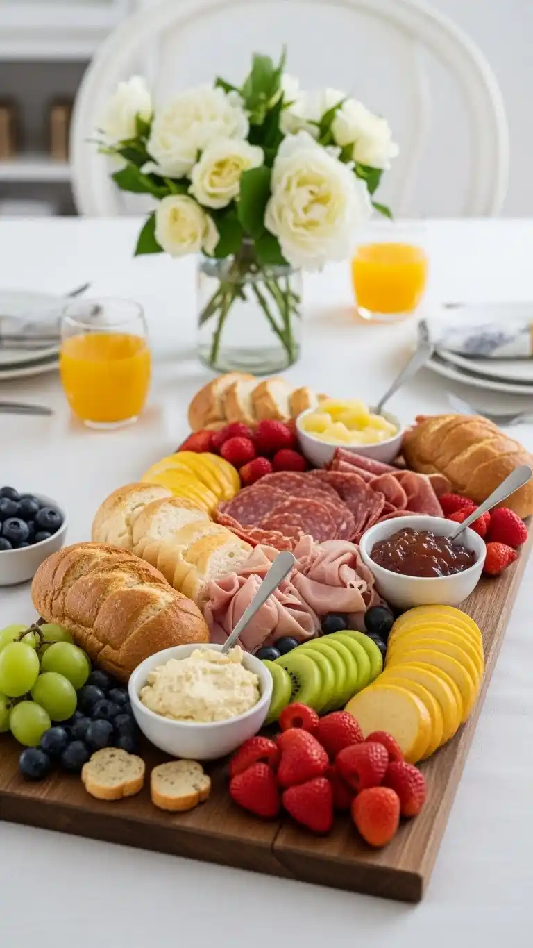1. Classic Family-Style Breakfast Charcuterie Board Ideas