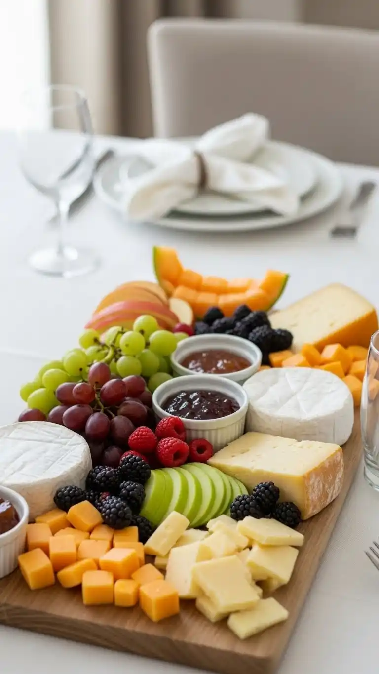 1. Fresh Fruit and Cheese Board