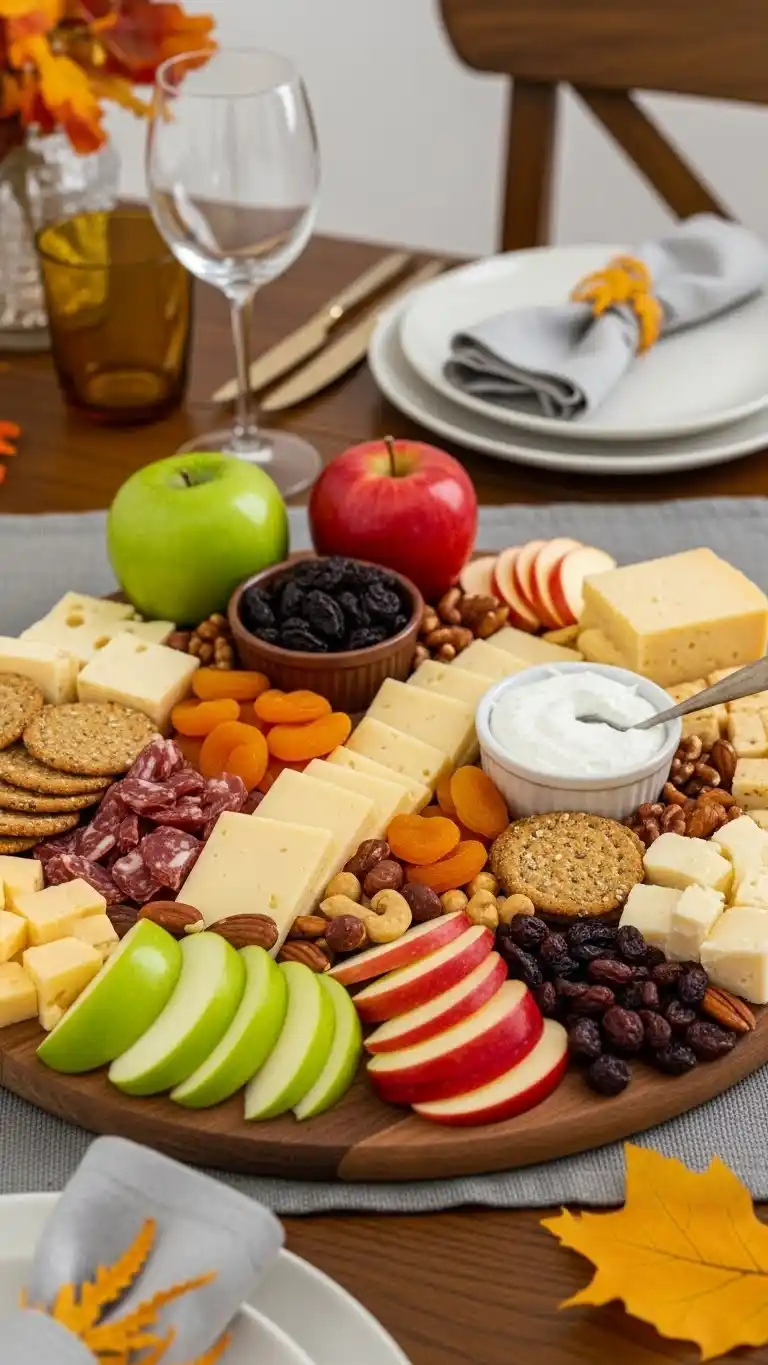 1. Harvest Apple and Cheddar Fall Charcuterie Board Ideas