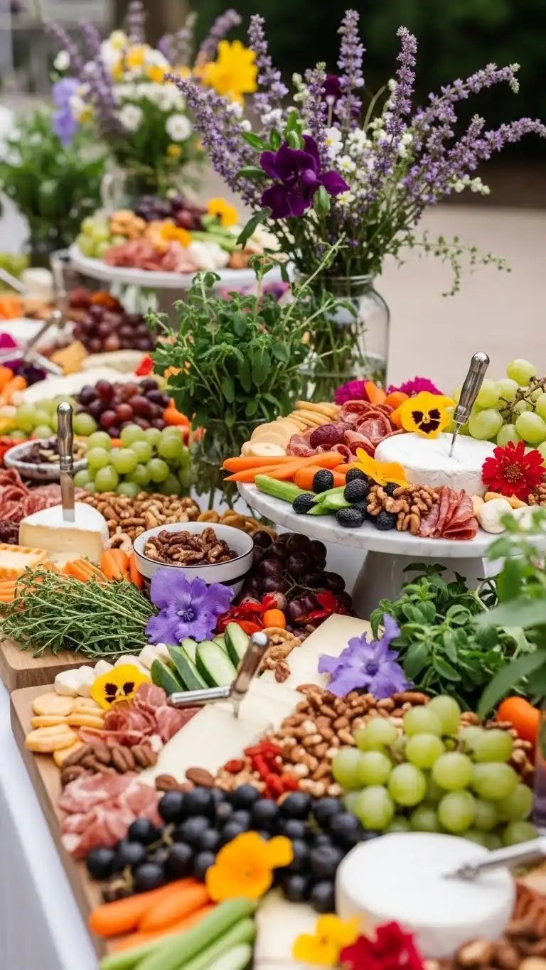 11. Garden-Inspired Charcuterie Grazing Table