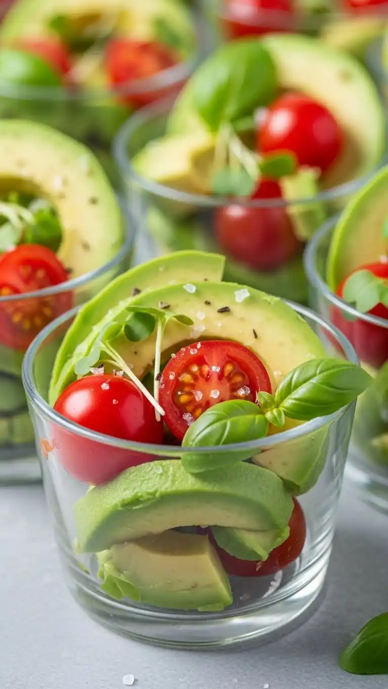 12. Avocado and Tomato Charcuterie Cup