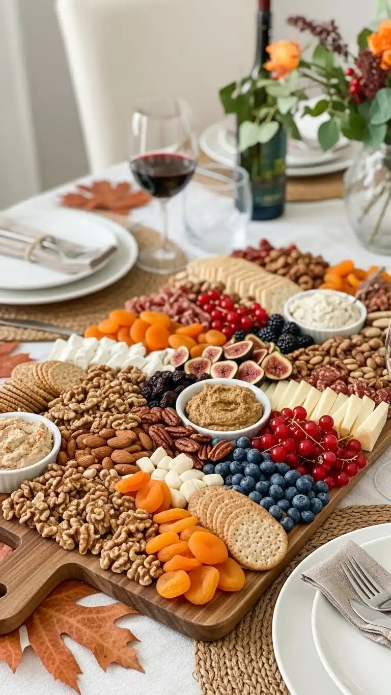 14. Nut and Fruit Abundance Fall Charcuterie Board Ideas