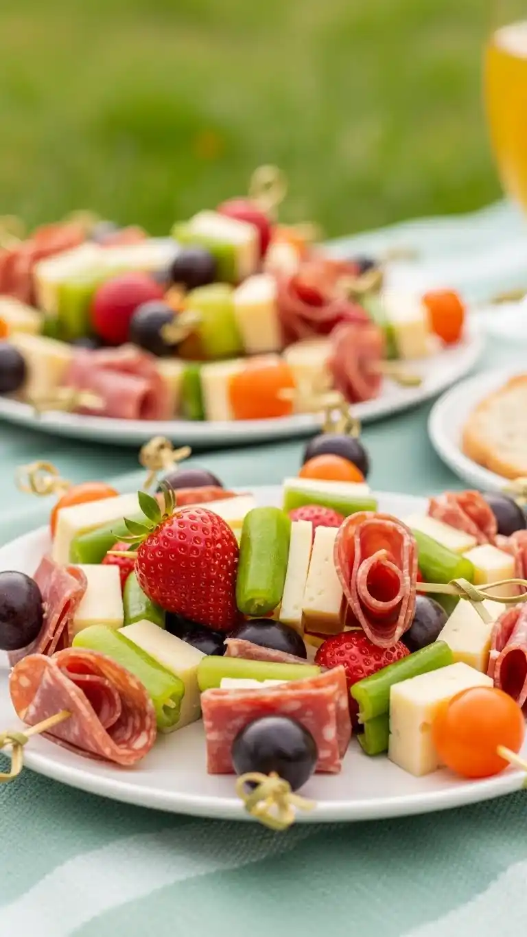 14. Picnic-Ready Charcuterie Kabob Ideas