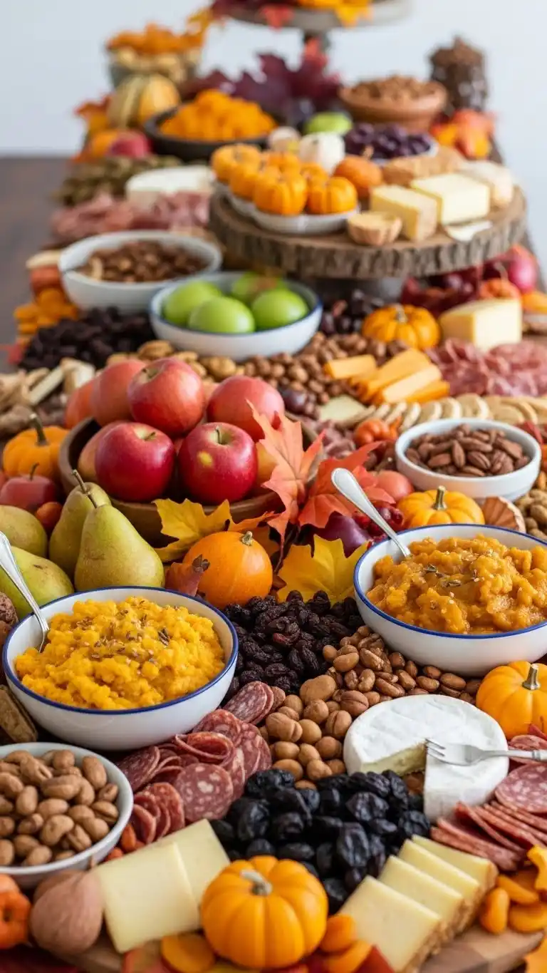 15. Rustic Autumn Charcuterie Grazing Table
