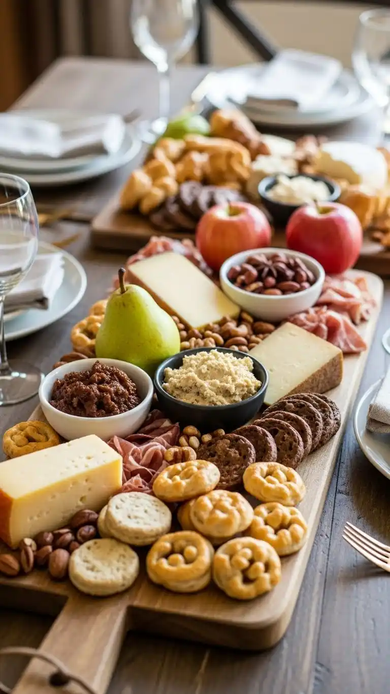 15. Rustic Wooden Board Fall Charcuterie Board Ideas
