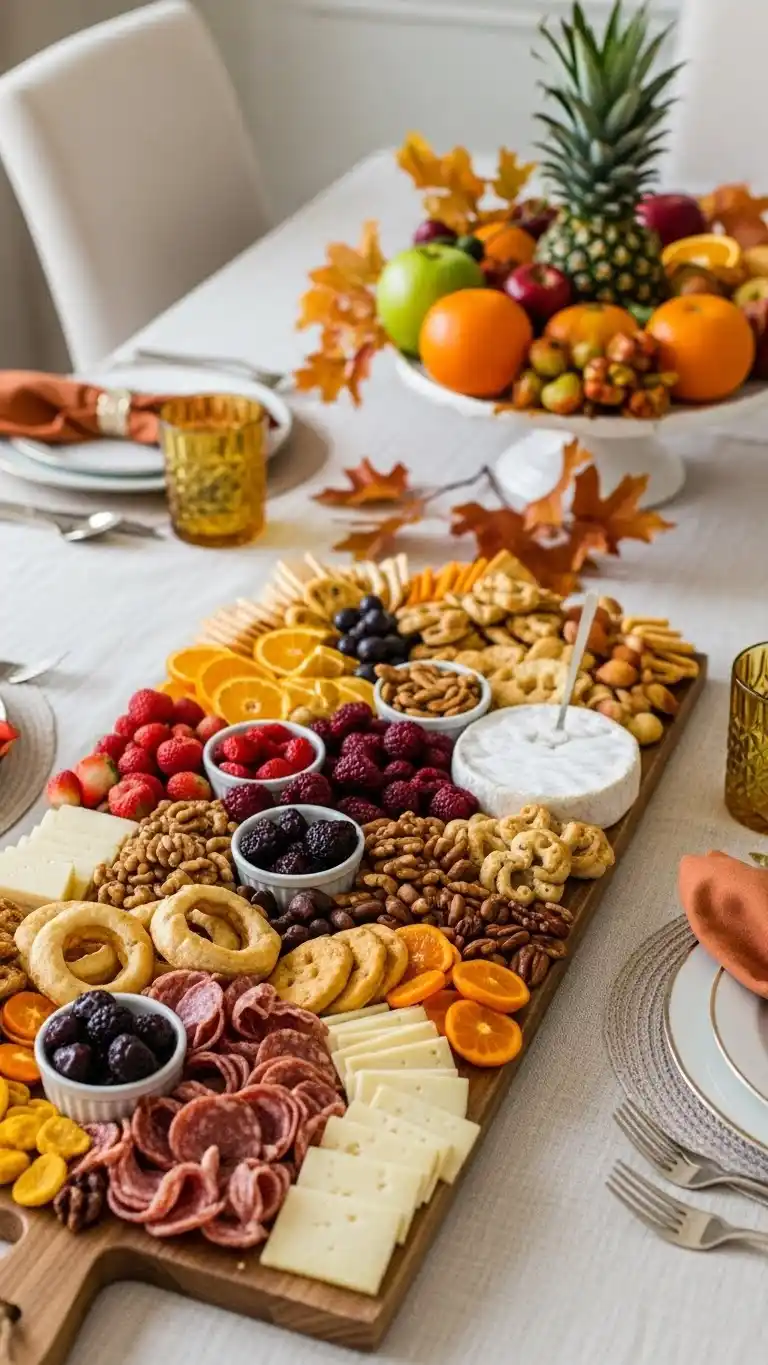 16. Seasonal Color Palette Fall Charcuterie Board Ideas