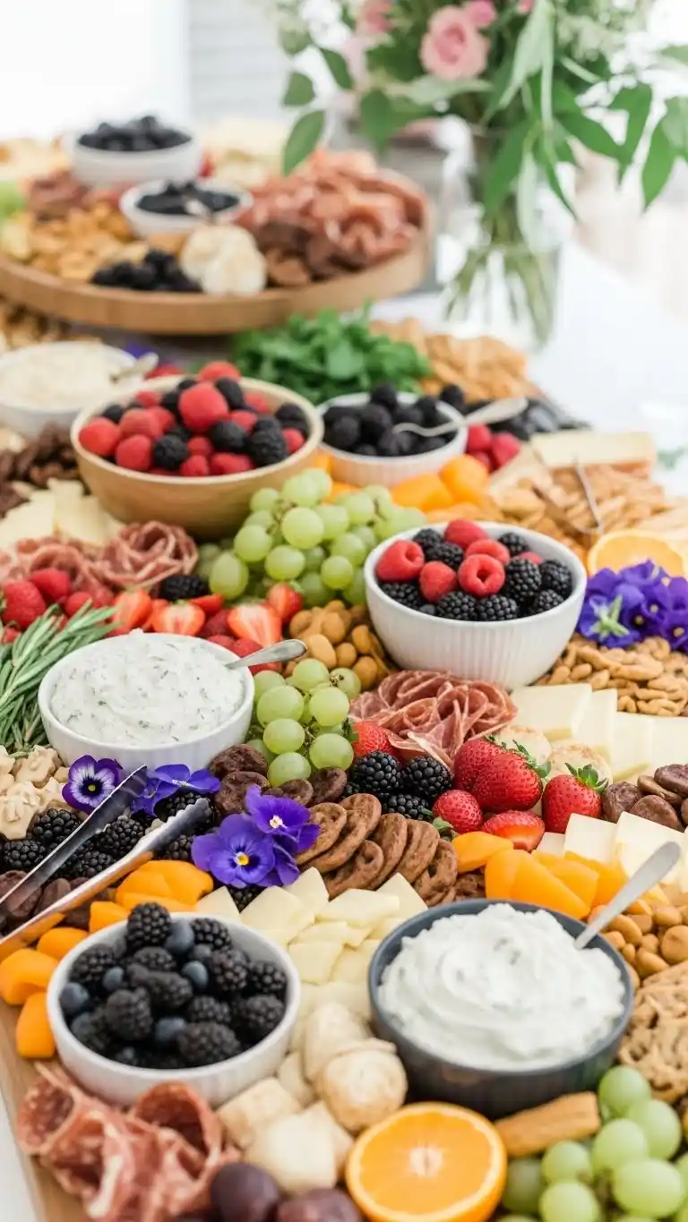 16. Summer Garden Party Charcuterie Grazing Table