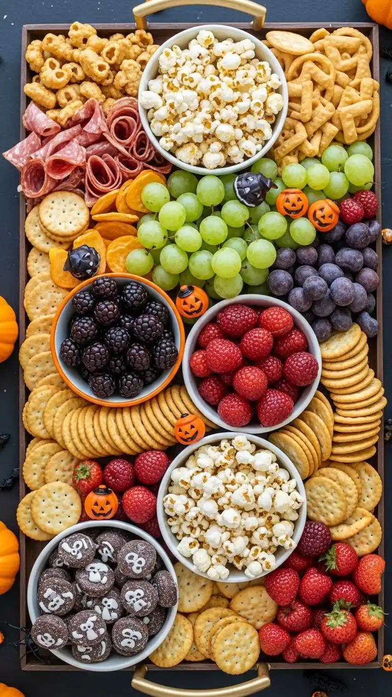 17. Spooky Movie Night Halloween Charcuterie Board Ideas