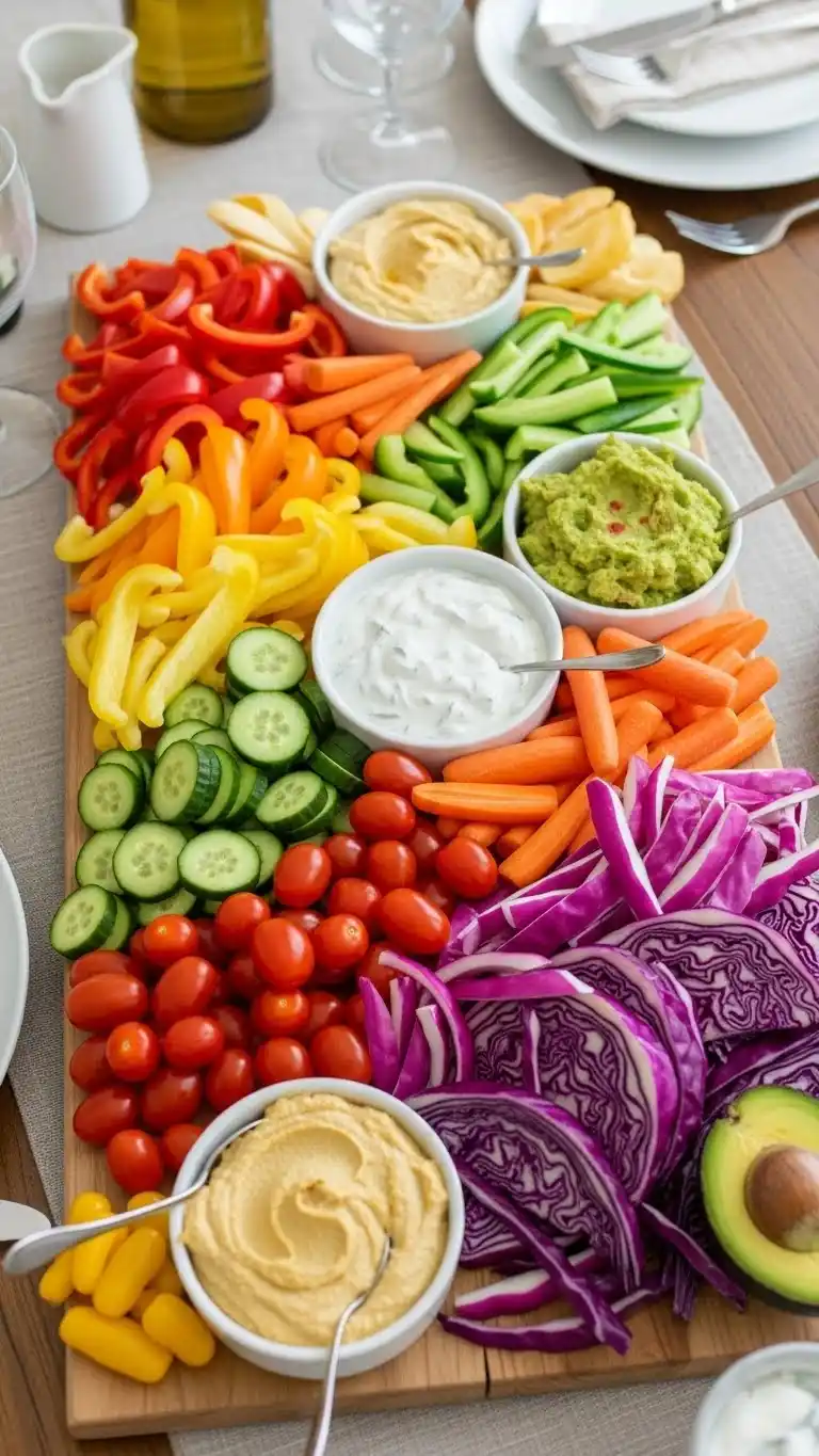 18. Rainbow Veggie Board